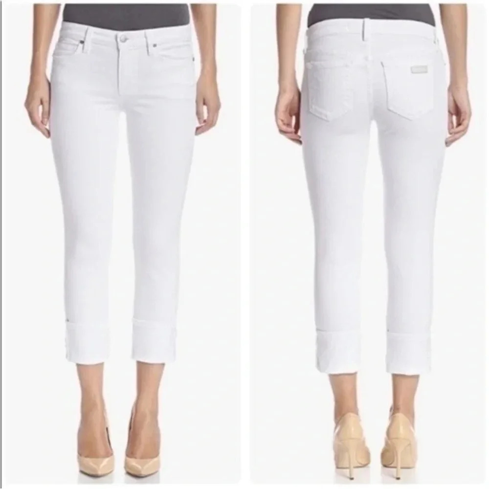 Joe’s‎ Jeans White Flawless Cuff Crop Jeans